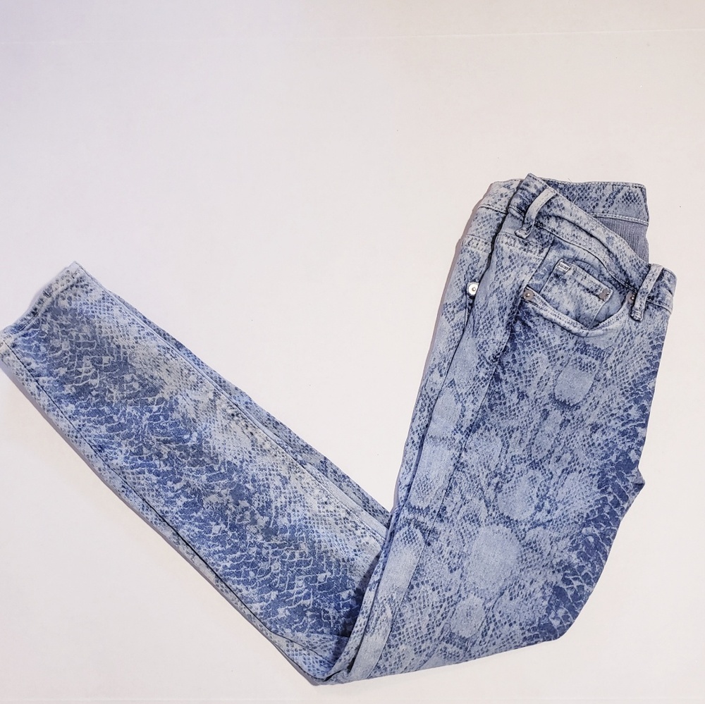 Skinny jeans low waist with snake print size 25